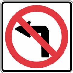 No Left Turn Symbol